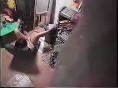 I saw my neighbor's legal-age adolescent daughter masturbating while I spied on her.